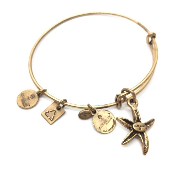 3/$30 ALEX AND ANI STARFISH PINK CRYSTAL BRACELET BANGLE NAUTICAL BEACH VACATION - Picture 5 of 9